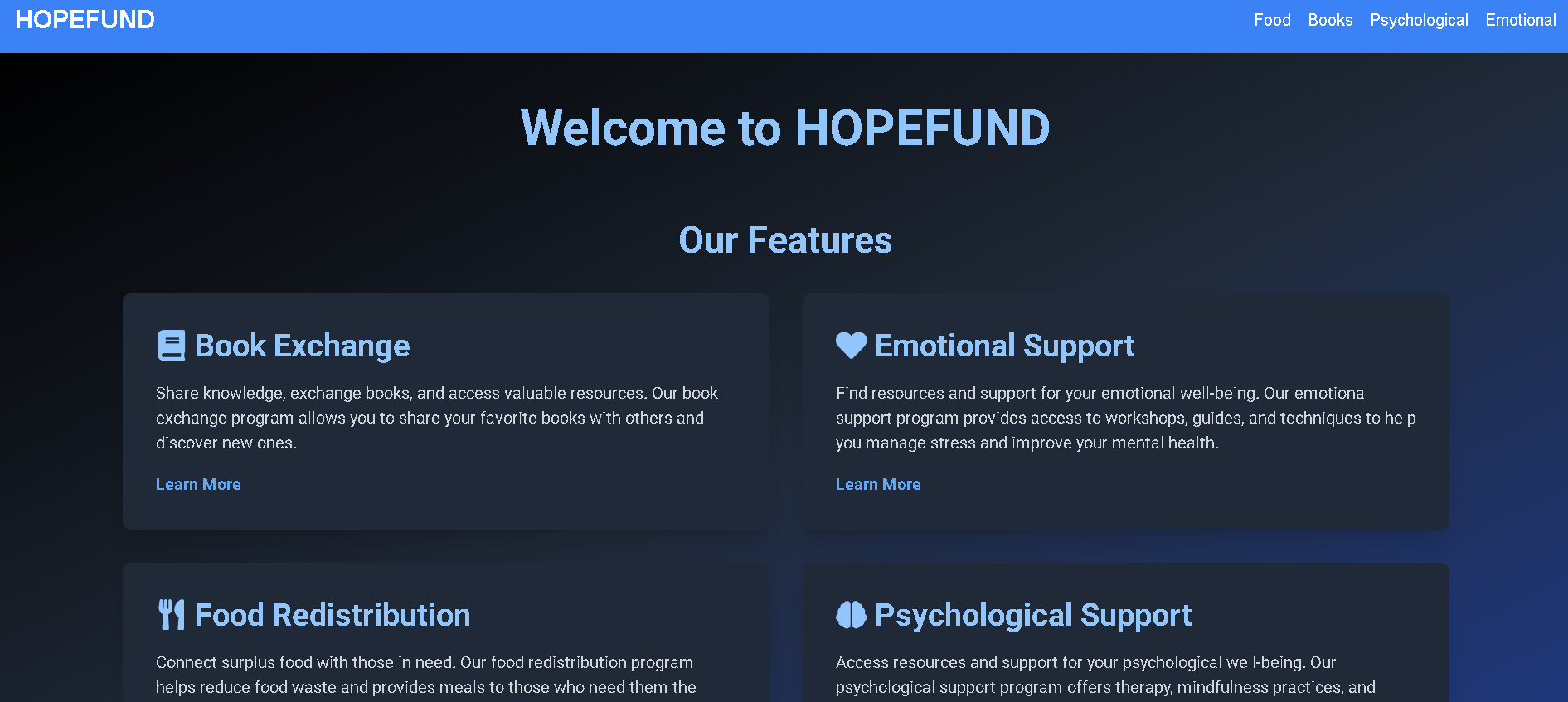 HopeFund Project Screenshot